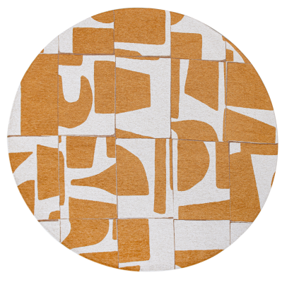 Okrągły dywan Louis de Poortere Craft Papercut curry