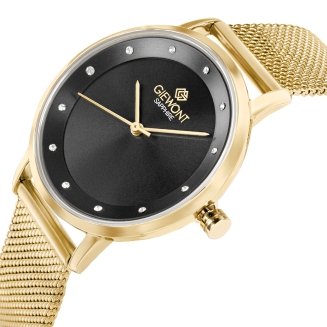 Zegarek Damski Giewont Sapphire Złoto Czarny GW4130-B3 - 2