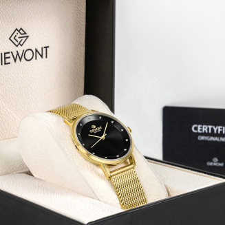 Zegarek Damski Giewont Sapphire Złoto Czarny GW4130-B3 - 9