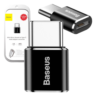 Adapter Baseus Micro USB do USB Type-C - czarny - 8