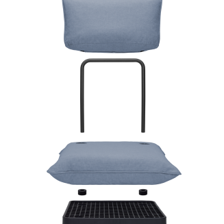 Fotel ogrodowy Fatboy Paletti Seat Storm Blue - 3