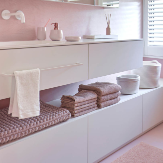 Dywanik łazienkowy Aquanova Loa Dusty Pink 60x60 cm - 4