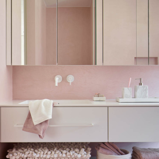 Dywanik łazienkowy Aquanova Loa Dusty Pink 60x60 cm - 5