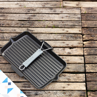 Żeliwna patelnia grillowa Staub ze składaną rączką 34 cm - 5