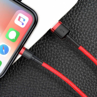  BASEUS Cafule USB-A-Lightning Cable 1m (Red) - 7