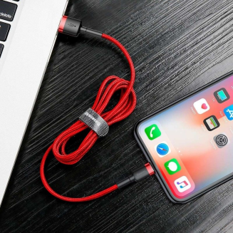  BASEUS Cafule USB-A-Lightning Cable 1m (Red) - 8