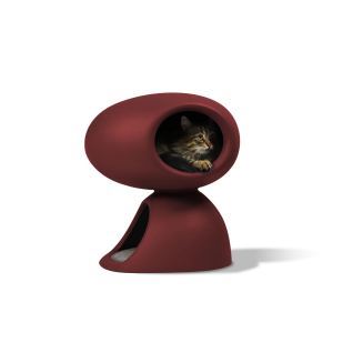 Legowisko dla kota United Pets Cat Cave czerwone - 2