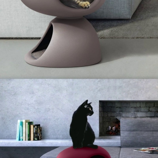 Legowisko dla kota United Pets Cat Cave czerwone - 4