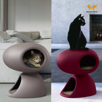 Legowisko dla kota United Pets Cat Cave czerwone - 5
