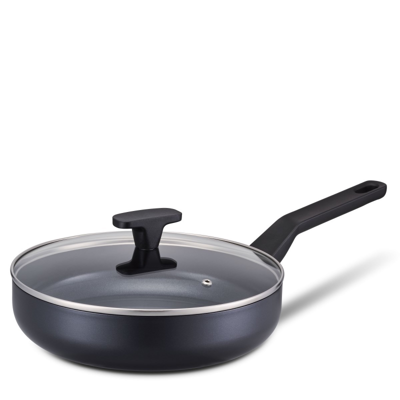 Patelnia głęboka z powłoką nieprzywierającą i pokrywą Brabantia Onyx 26 cm