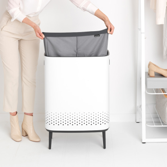Kosz na pranie Brabantia Bo 2x45 l White - 9