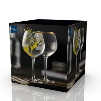 Kieliszki do ginu Lyngby Glas Palermo Gold 4 szt. - 6