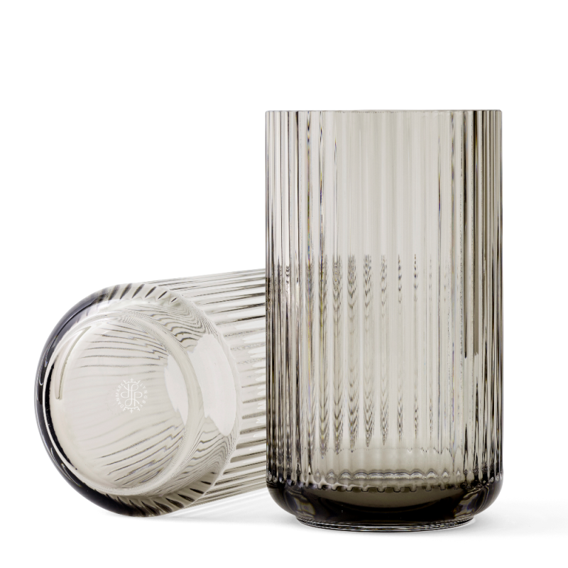  Lyngby vase 31 cm transparent gray