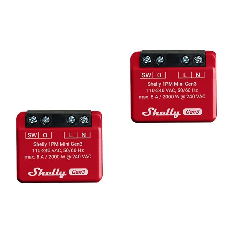  Set of 2 SHELLY 1PM Mini Gen3 Wi-Fi BT Transmitters
