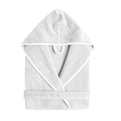Szlafrok z kapturem Graccioza Bee Waffle White L