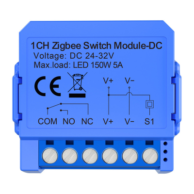  Avatto ZWSM16-DC32V-1 1-Channel ZigBee Switch Module with Dry Contact