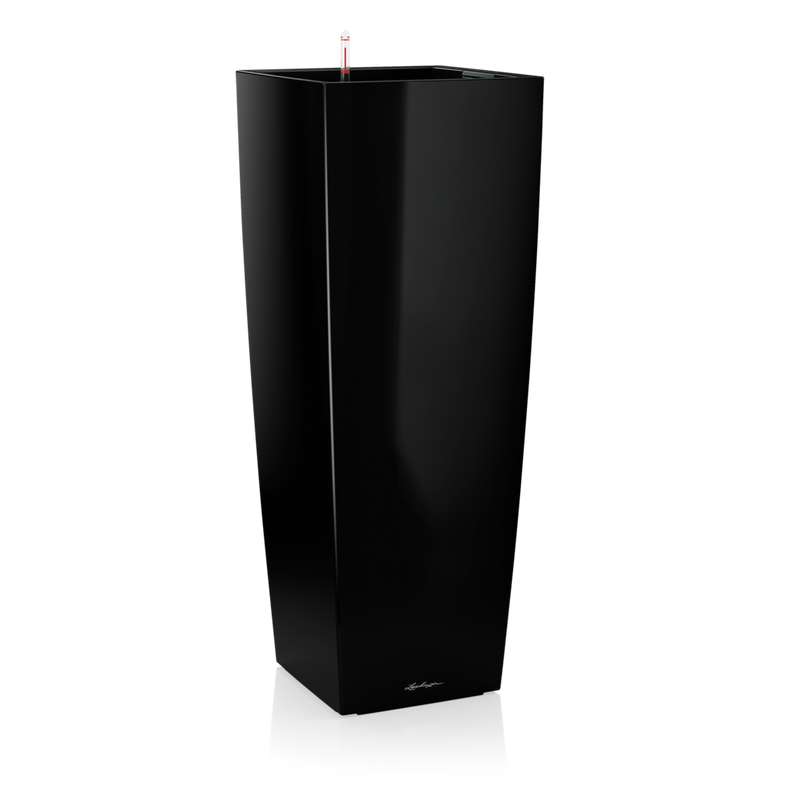  Lechuza Cubico Alto Premium 40 black gloss flowerpot