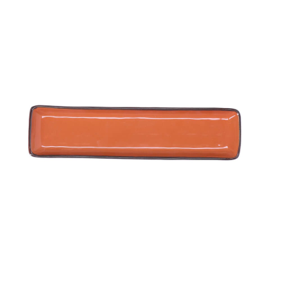  Rose&Tulipani | Set of 4 Concerto Arancione rectangular plates - Orange, 32 x 8 cm
