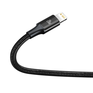 Kabel USB 3w1 Baseus Rapid Series, micro USB / Lightning / USB-C, 20W, 1.5m (czarny) - 4