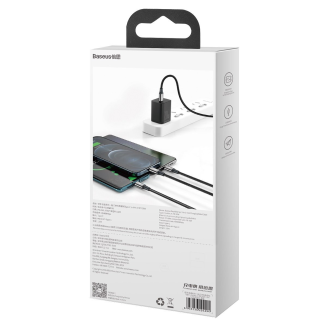 Kabel USB 3w1 Baseus Rapid Series, micro USB / Lightning / USB-C, 20W, 1.5m (czarny) - 10