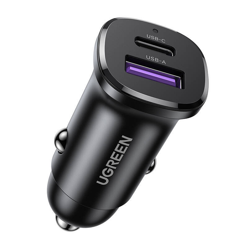  UGREEN EC305 30W USB/USB-C Car Charger (Black)
