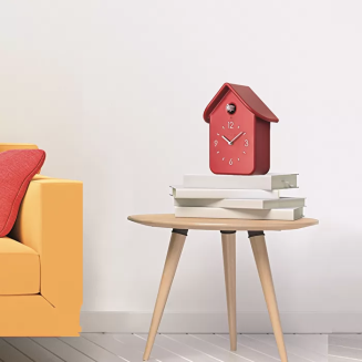 Zegar ścienny z kukułką i wahadłem Guzzini QQ czerwony - 3