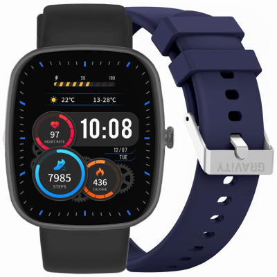 Smartwatch Gravity Czarny 2 Paski GT18-9