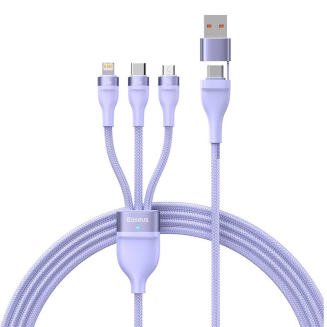  BASEUS Flash Series 2 USB-C 3-in-1 Cable 1.5m (Purple) - 2