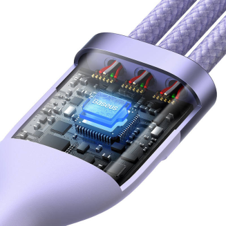  BASEUS Flash Series 2 USB-C 3-in-1 Cable 1.5m (Purple) - 5