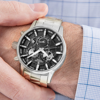 Zegarek Męski Giewont Chronograph Sapphire Srebrny GW4580-B2 - 4