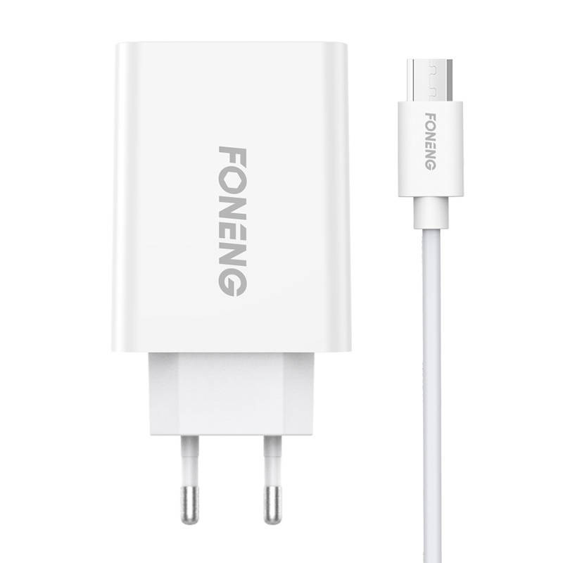 Ładowarka sieciowa Foneng EU43 10.5W, 1x USB + Kabel USB Micro