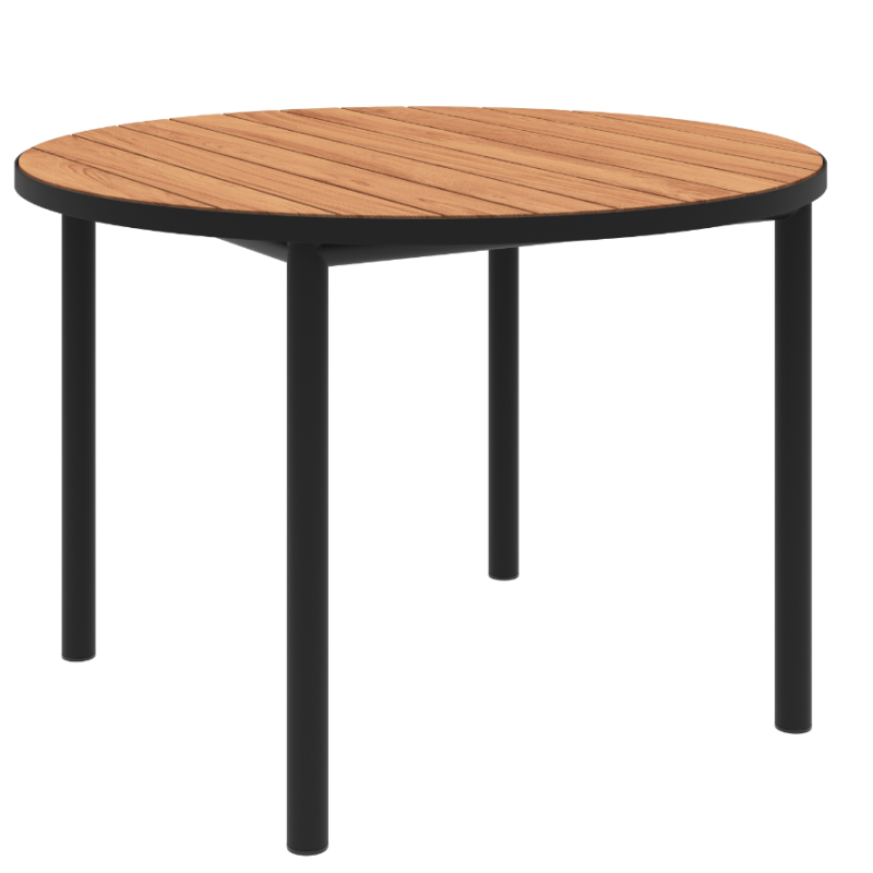 Stół ogrodowy SACKit Kirra Teak Table Noir ∅110 cm