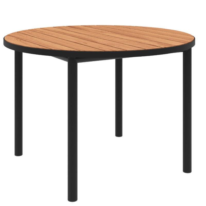 Stół ogrodowy SACKit Kirra Teak Table Noir ∅110 cm