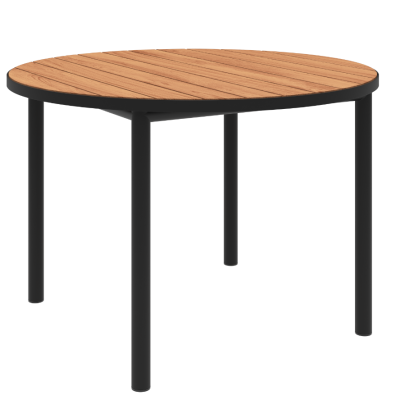 Stół ogrodowy SACKit Kirra Teak Table Noir ∅110 cm