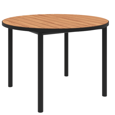 SACKit Kirra Teak Table Noir Garden Table ∅110 cm