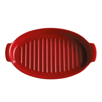 Naczynie do gotowania ryb na parze Emile Henry Papillote 42 x 25 cm czerwone - 4