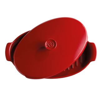  Emile Henry Papillote steamer for fish, 42 x 25 cm, red - 2