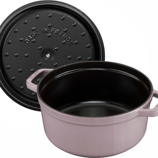 Garnek żeliwny okrągły Staub - 2.2 ltr, Kwiat Wiśni - 4
