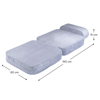 Rozkładany fotel dziecięcy Wigiwama Flip Chair Blueberry Blue - 2