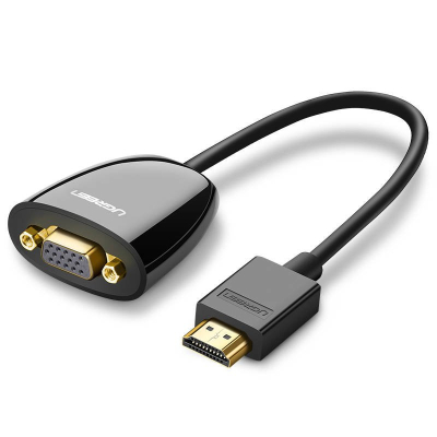 Adapter UGREEN MM105 HDMI-VGA bez audio (czarny)