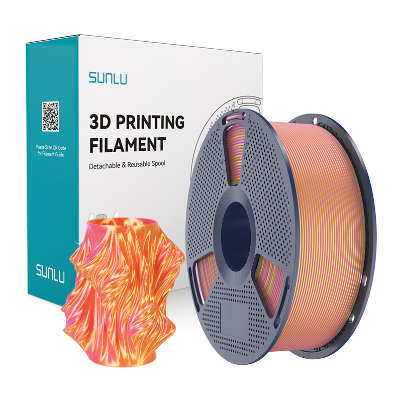  Filament SUNLU PLA+ Silk Dual Color 1.75mm 1kg (rose gold)
