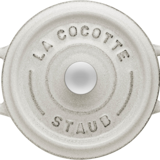 Mini garnek żeliwny okrągły Staub - 250 ml, Biała trufla - 2