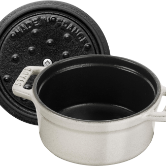 Mini garnek żeliwny okrągły Staub - 250 ml, Biała trufla - 3