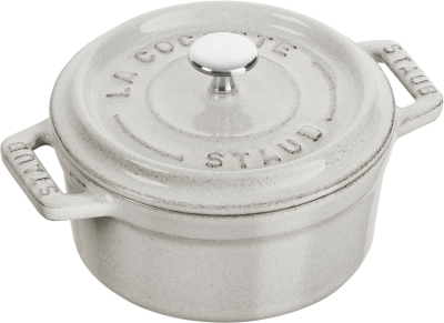  Mini round cast iron pot Staub - 250 ml, White Truffle
