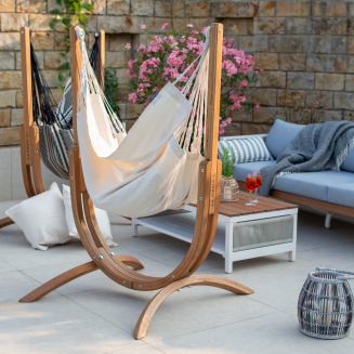 La Siesta Udine Organic Latte hammock chair with stand - 12
