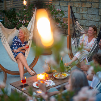  La Siesta Udine Organic Latte hammock chair with stand - 17