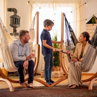  La Siesta Udine Organic Latte hammock chair with stand - 14