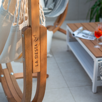 Fotel hamakowy La Siesta Udine Organic Latte ze stojakiem - 4