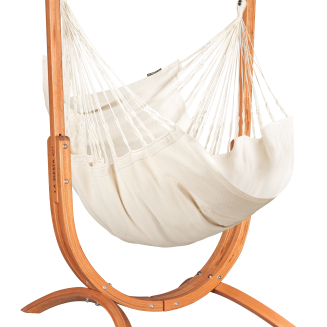  La Siesta Udine Organic Latte hammock chair with stand - 2