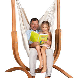 Fotel hamakowy ze stojakiem La Siesta Udine Organic Latte Comfort - 5